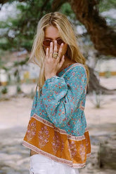 Newport Beach Vintage Boho Print Top - 3 Colors